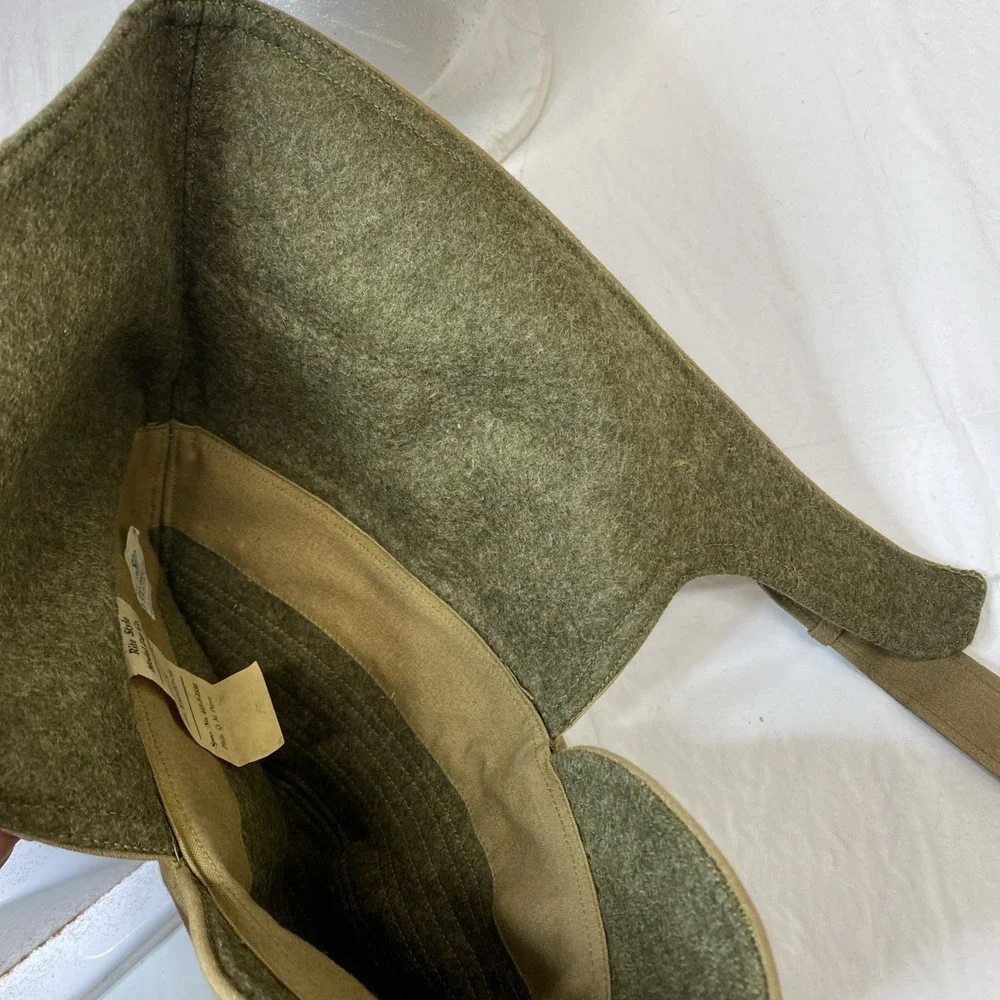 Rite Style Cap‎ 12/11/34 Cold Weather Brown Green Lining Size 7 Phila Q.M. Depot
